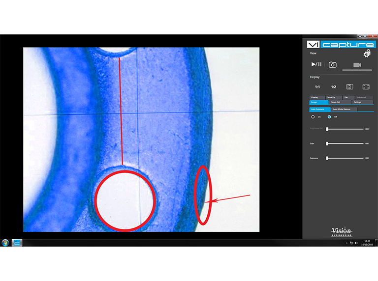 ViCapture software screenshot mechanical part annotation 2