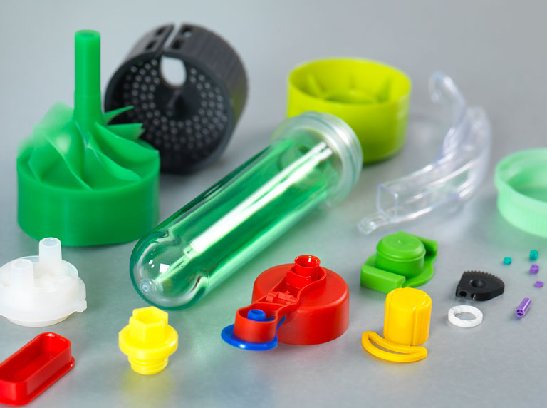 Selection of plastic and rubber components