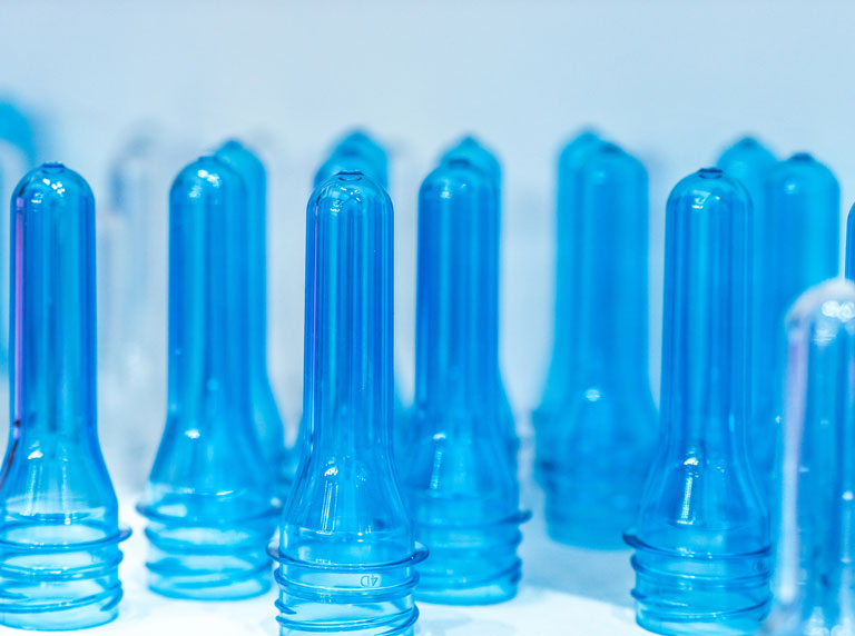 Packaging-preform-plastic-bottles-blue