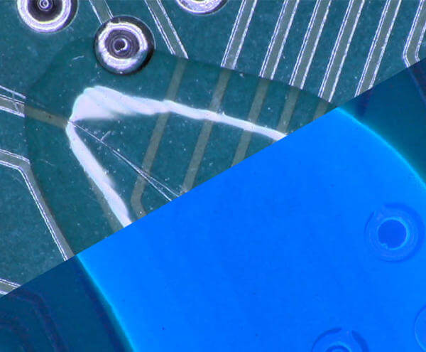 PCB under UV lighting 600×495 tiny PCB under UV lighting